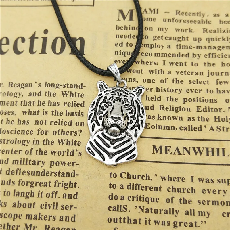 Wholesale Fashion Retro Power Tiger Pendant Necklace For Women Cute Tiny Head Vintage Jewelery Choker | Украшения и аксессуары