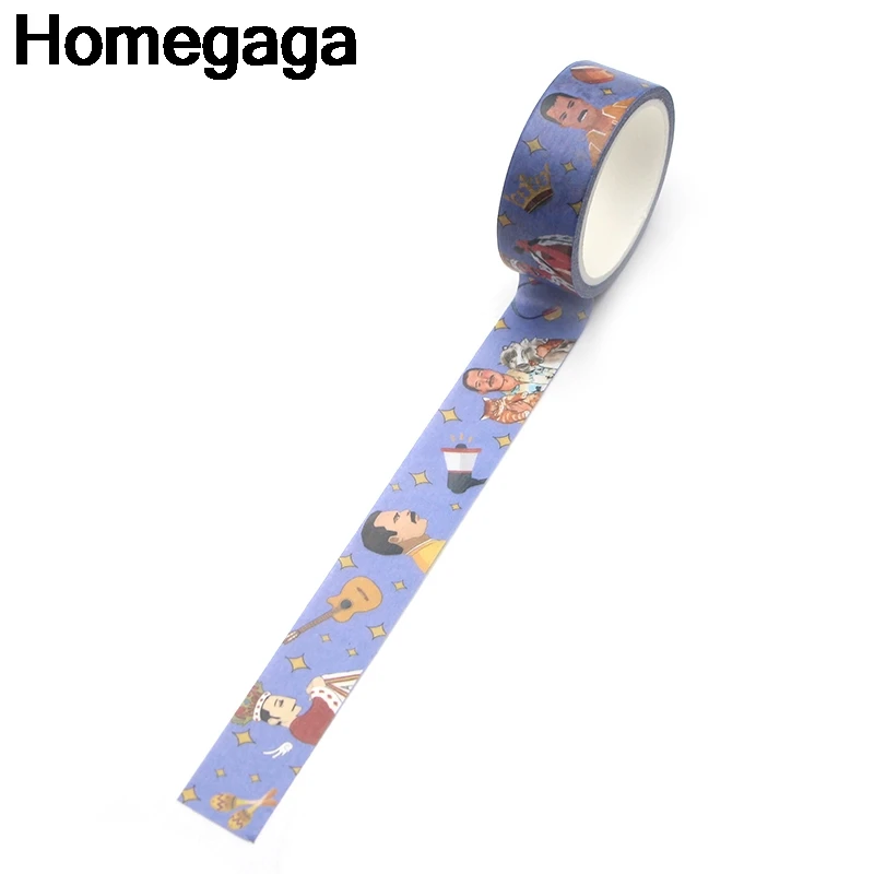 Homegaga Фредди Меркьюри винтажный певец смешной альбом мультфильм васи лента diy Скрапбукинг Клей маскирования наклейки с принтом D2153