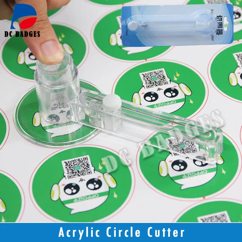 Free Shipping Button Machine with 32/44/58mm round mould +Badge material +mirror keychain+3 pcs paper cutter |