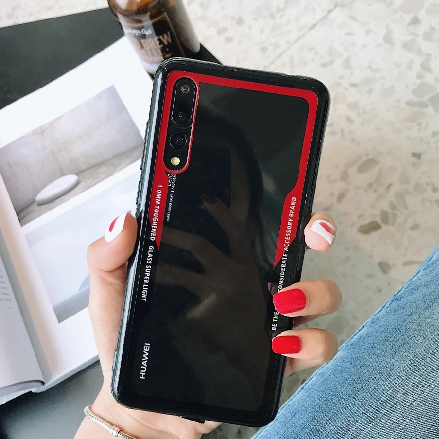 Прозрачный жесткий пластиковый акриловый чехол для Huawei P30 P20 Nova 3 3i Honor 8 9 Mate 10 20 Pro 20s