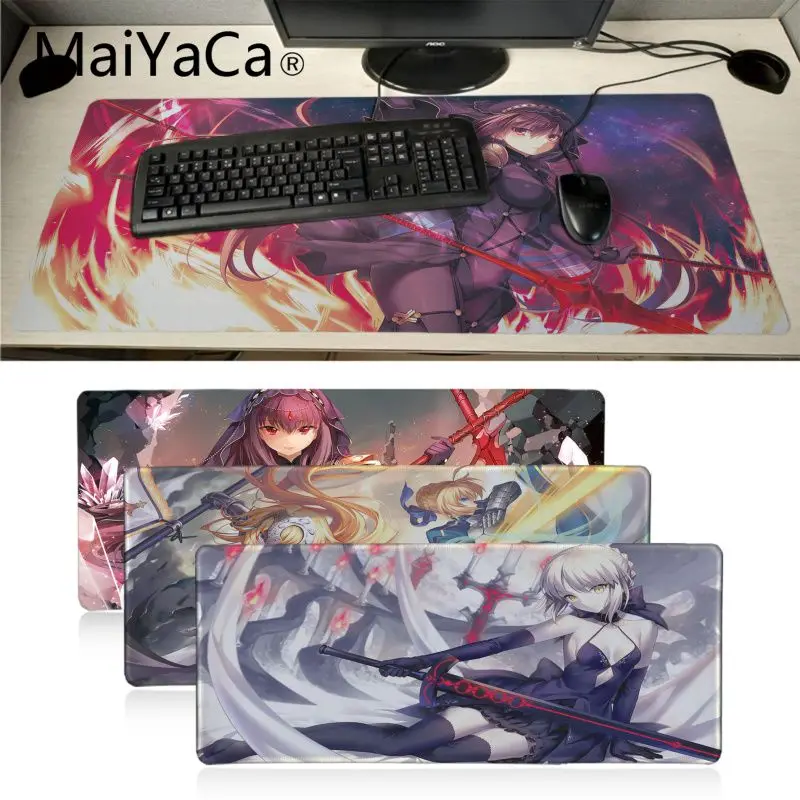 

MaiYaCa аниме Fate серии большой заказ аниме девушка высокоскоростной новый коврик для мыши большой игровой коврик для мыши Блокировка ПК компью...