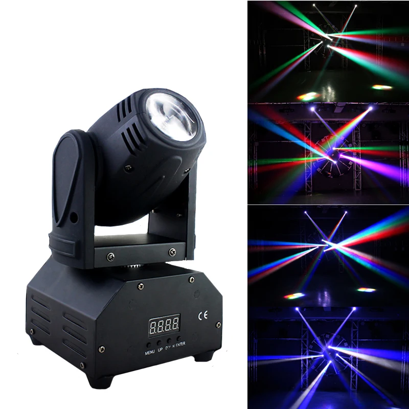 DMX512 вращающаяся RGBW сценическая лампа с эффектом 10 Вт светодиодный луч