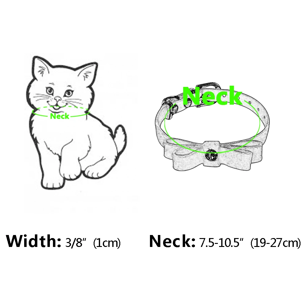 Мягкий замшевый кожаный ошейник для кошек котенок бархат бант стразы аксессуары