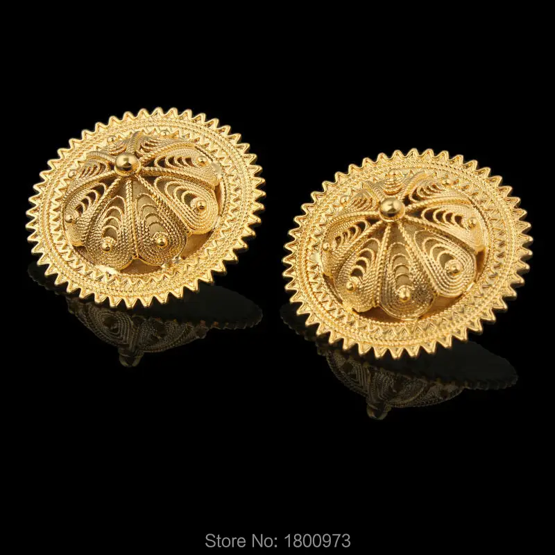 

Adixyn Newest Ethiopian Big Size Jewelry sets Gold Color Romantic Jewelry African Wedding Bridal Sets for Women