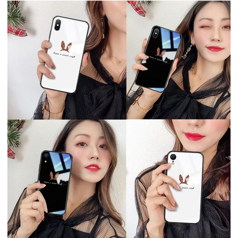 Чехол из закаленного стекла 6d для iPhone X XR XS Max взрывозащищенный стеклянный чехол с