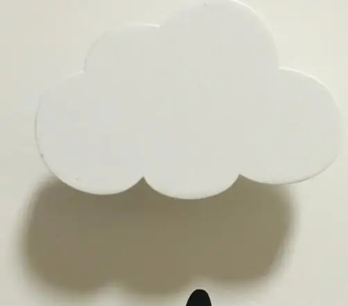 white cloud Скандинавский стиль детская комната декоративный настенный крючок деревянная одежда звезды стойки черный белый розовый синий вешалка для одежды искусство INS - Цвет: white cloud