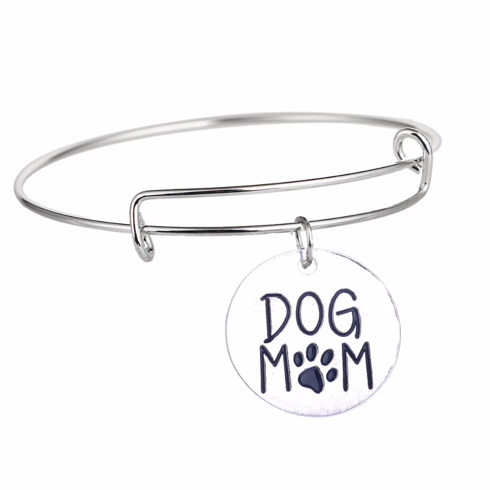 Браслеты мама Собака Мама лапы отпечаток кулон очаровательный браслет любовь