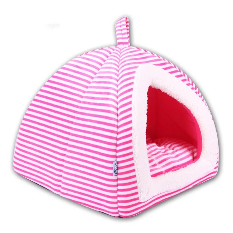 pink HEYPET кровать для кошки домик для питомца мягкий короткий плюшевый коврик для кошки кровать для собаки для маленьких собак кошки гнездо зимняя теплая спальная кровать коврик для щенка - Цвет: pink