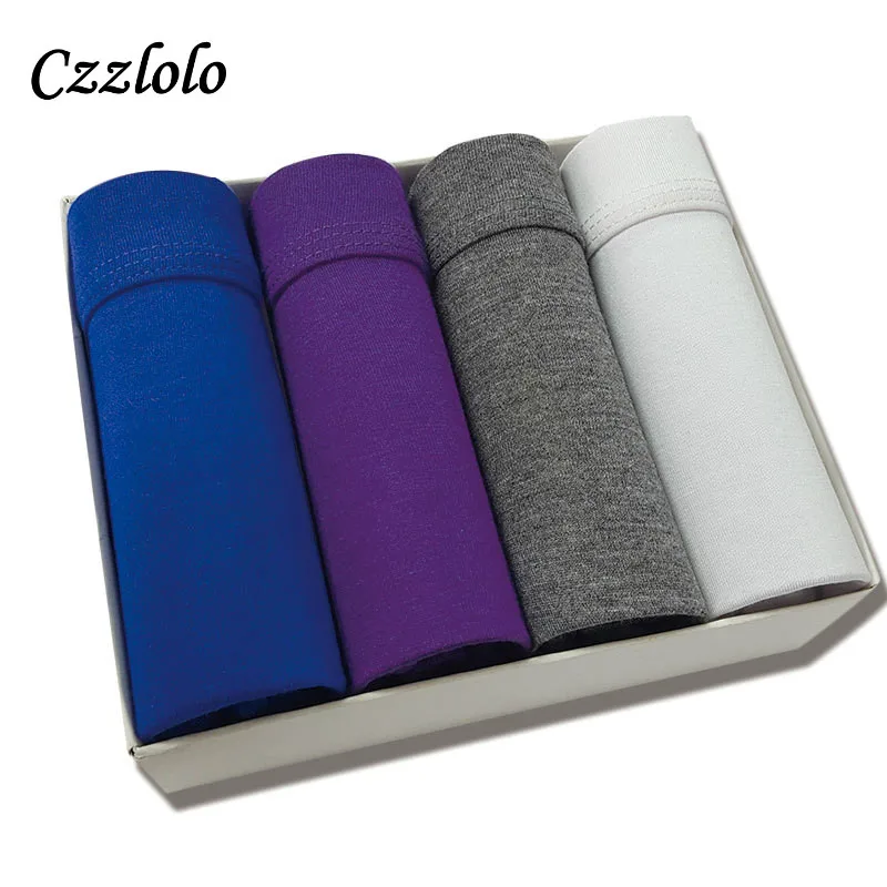Czzlolo 4 шт./лот модальное Мужское нижнее белье боксеры для мужчин Cueca однотонное u
