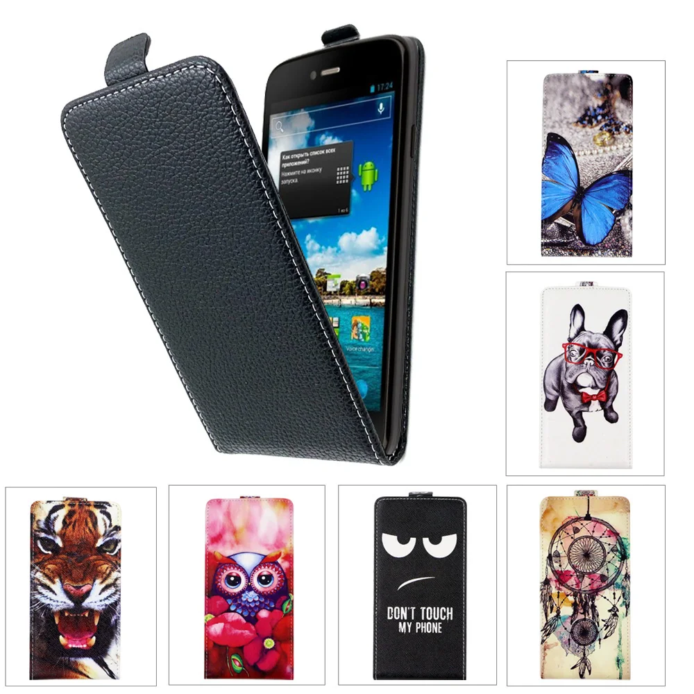 SONCASE case for Vertex Impress Lion 3G 4G Flip back phone 100% Special Lovely Cool cartoon pu leather Cover | Мобильные телефоны и