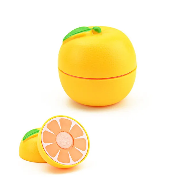 orange 1 шт. мини-детская кухонная игрушка, пластиковая пищевая резка, ролевые игры, фрукты и овощи, Игрушки для раннего развития, игрушки для детей - Цвет: orange
