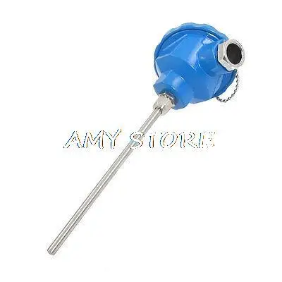 

0-800C 150mmx6mm Blue Cover Temperature Transmitter Thermocouple Sensor K Type
