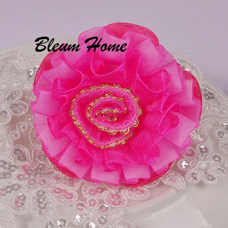 2 шт. золотистое кружево цветок роза милая популярная повязка на голову