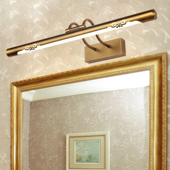 

8W/11W/15W Retro LED wall sconce lamp Fixture makeup mirror front light American style SMD 2835 bronze shell natural white 4000k