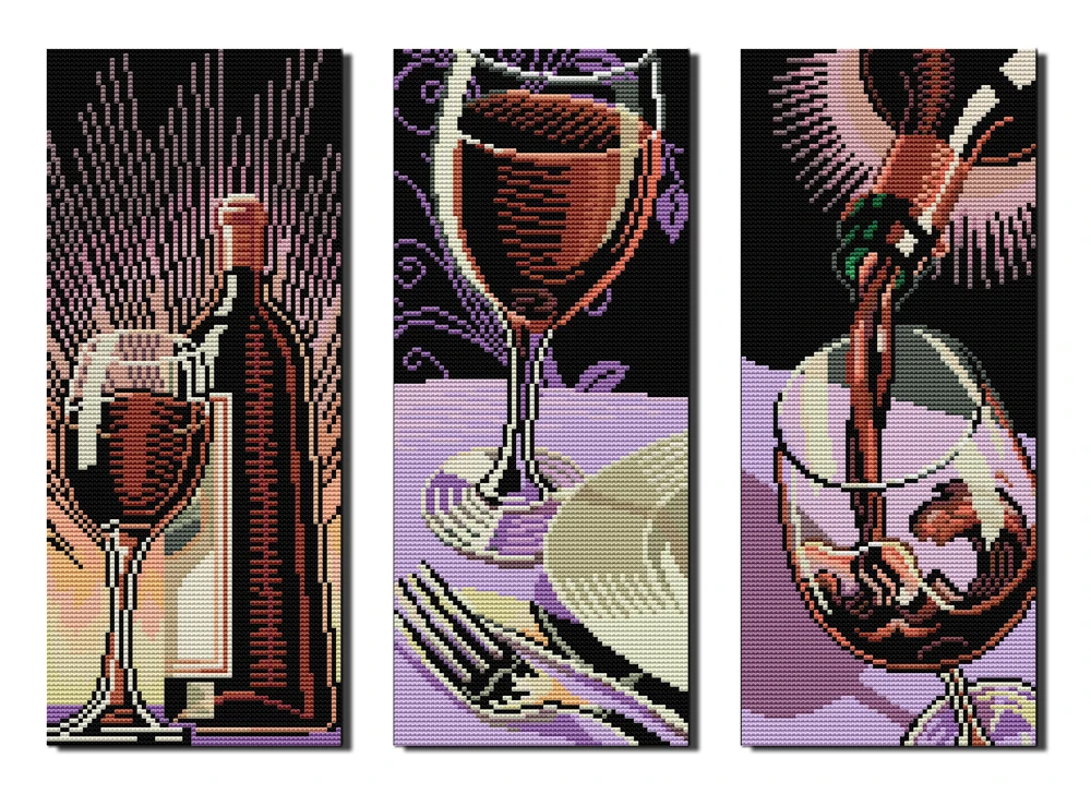 Винная культура домашний декор diy картина рассчитана на холст DMC 14CT 11CT Китайская