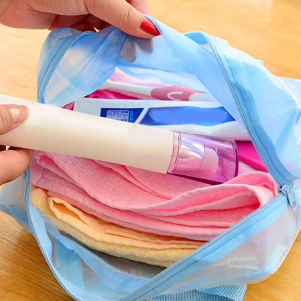 

Fashion Make Up Bag Floral Travel Toiletry Bathing Storage Bag Organizer Waterproof Transparent Flower PVC Beauty Cosmetic bag