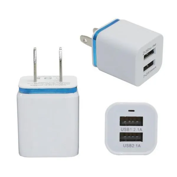 Winangelove 1000 шт./лот Металл 2.1A + 1A двойной usb порты Ac домашнее настенное зарядное