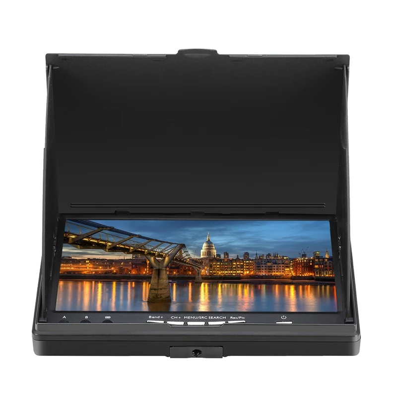 Monitor FPV 5,8G 40CH 7 pulgadas LCD5802D 5802 con DVR bater&iacute;a integrada para multic&oacute;ptero RC FPV-2