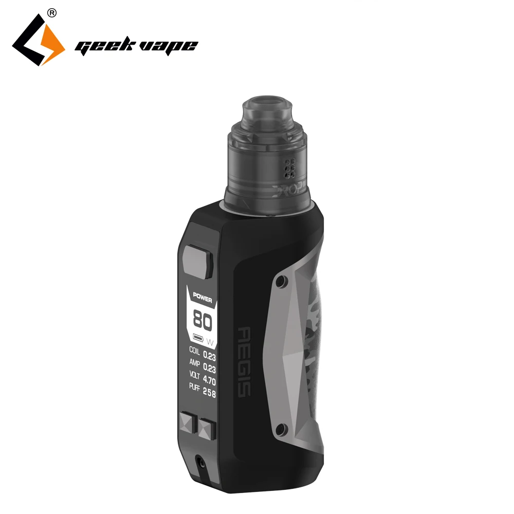 2018 новейший Geekvape Aegis мини Комплект 80 Вт мод с drop solo RDA 2200 мАч встроенный