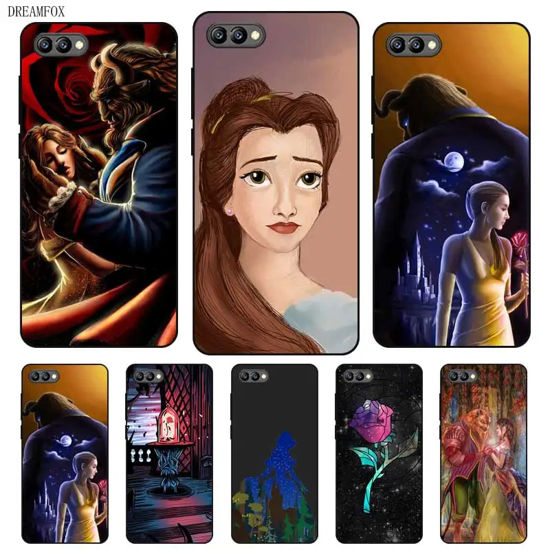 N266 Beauty And Beast Black Silicone Case Cover For Huawei Honor 8C 8X 9 10 20i V10 V20 Note10 Max Lite Magic2 |
