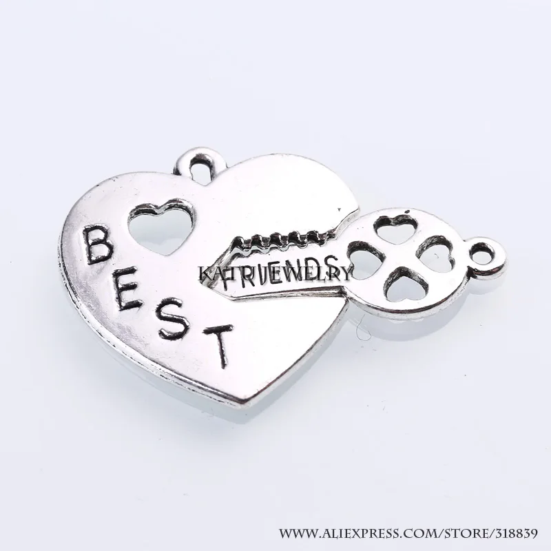 Винтажные Серебристые Кулоны Из Сплава Цинка С Камео Буквами Best Friend DIY Алфавитная