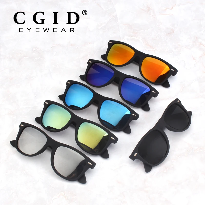 CGID Для мужчин поляризованных солнцезащитных очков Классический ретро заклепки