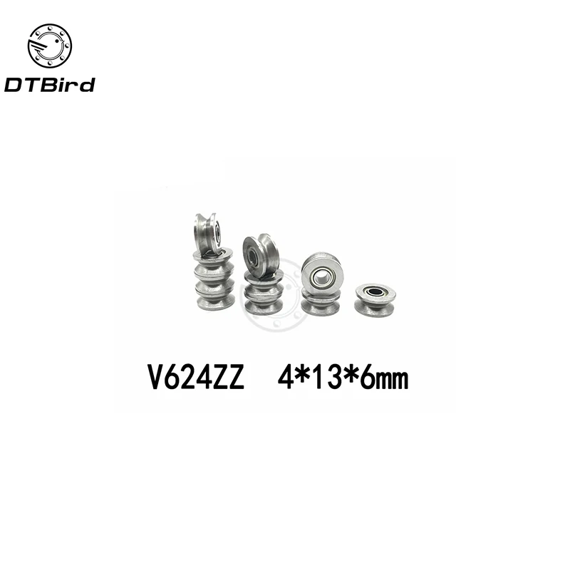 

20 шт. 624VV V V624ZZ радиальные герметичные шарикоподшипники V Groove 4X13X6 мм 2 ~ 2,5 мм глубокие