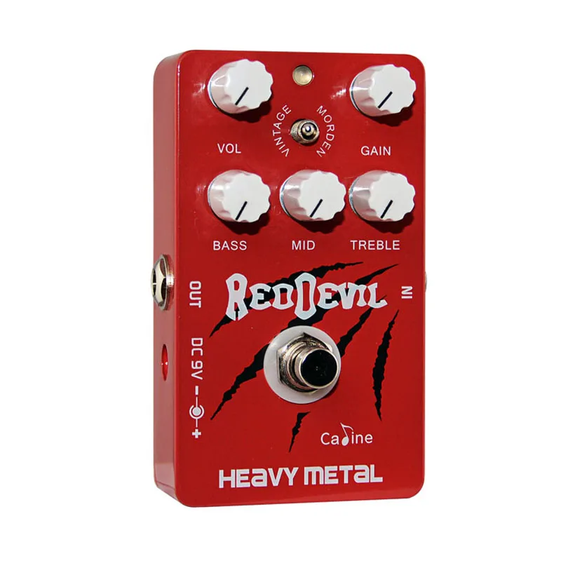 

Caline CP-30 Heavy Metal guitar Effect Pedal with Vintage and Modern Style Similar to Tube Sound red color+Free Connector