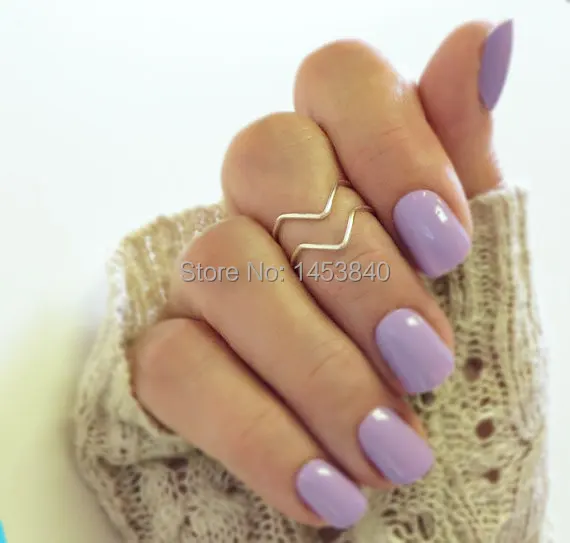 Набор колец с костяшками из 20 кольцо шевроном и вставкой миди изысканное