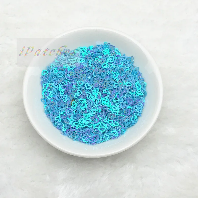 Лидер продаж 4 мм в форме сердца блестки с блестками для нейл арта украшения