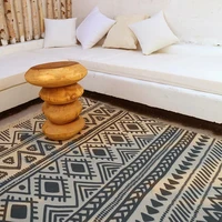 morocco style beige white geometric pattern cotton living room rug pastoral decoration bedside carpet nordic coffee table mat