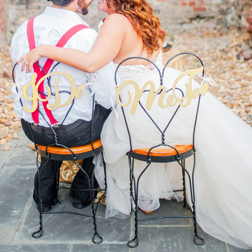 Деревянный стул баннерный набор знаков для деревенских свадебных церемоний украшения вечеринок Mr & Mrs &/Bride