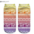 ZHBSLWTновинка; Женские носки с объемным принтом в ацтекском стиле; Удобные чулочно-носочные изделия с низким вырезом; Medias Calcetines Calzini Chaussette