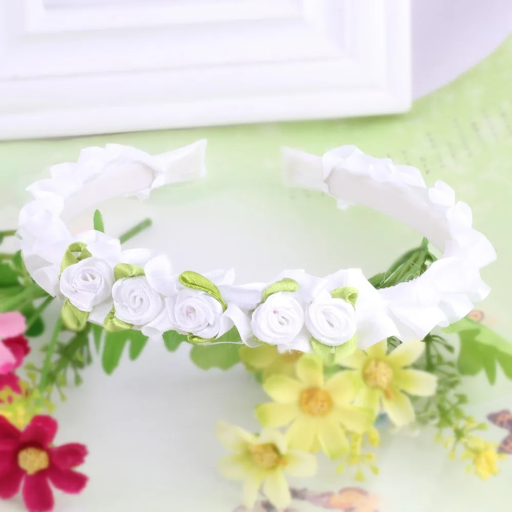 M MISM Милая цветная детская лента для волос с цветами Праздничная розовая Гирлянда