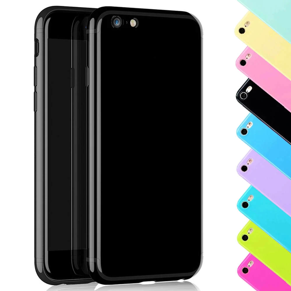 Чехол для iPhone 7 Jet Black Ударопрочный Мягкий глянцевый ТПУ силиконовый гелиевый