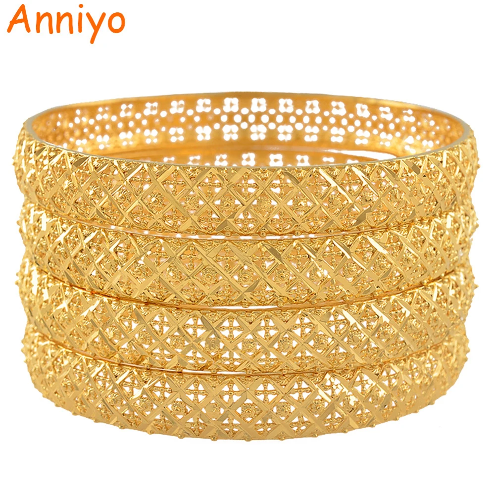 

Оптовая продажа, Африканский браслет Anniyo 4 шт./лот, эфиопские золотые браслеты в стиле Ближнего Востока, Дубай, свадебный подарок #086306