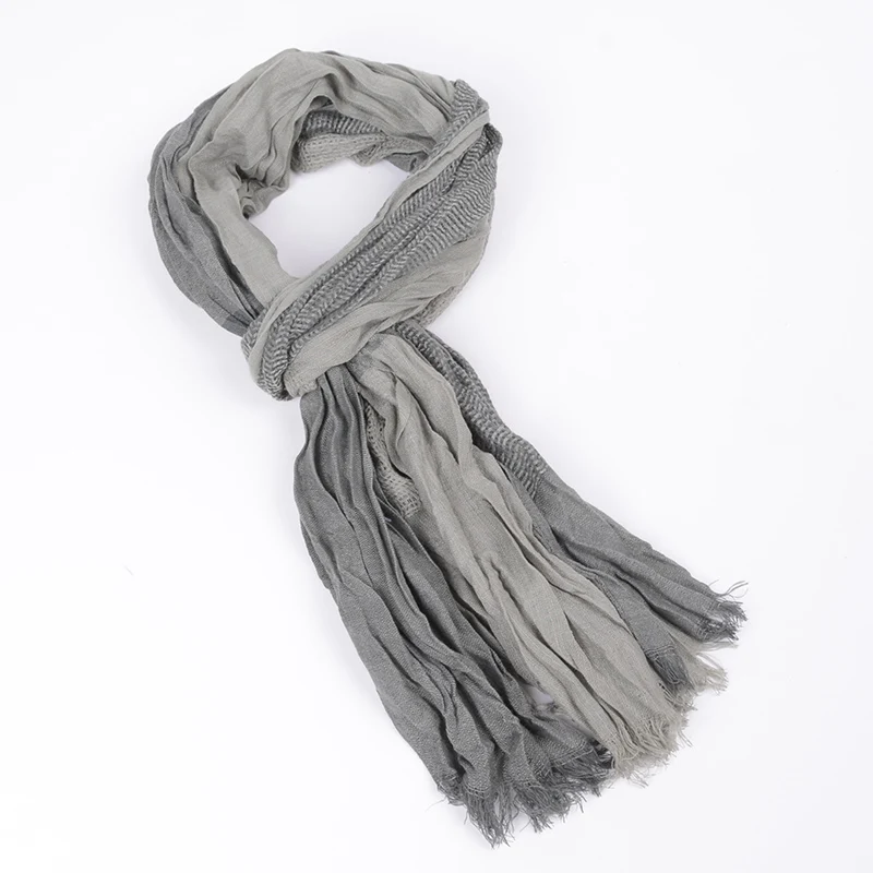 2017 уютный теплый длинный мягкий мужской шарф из хлопка с кисточками двойные