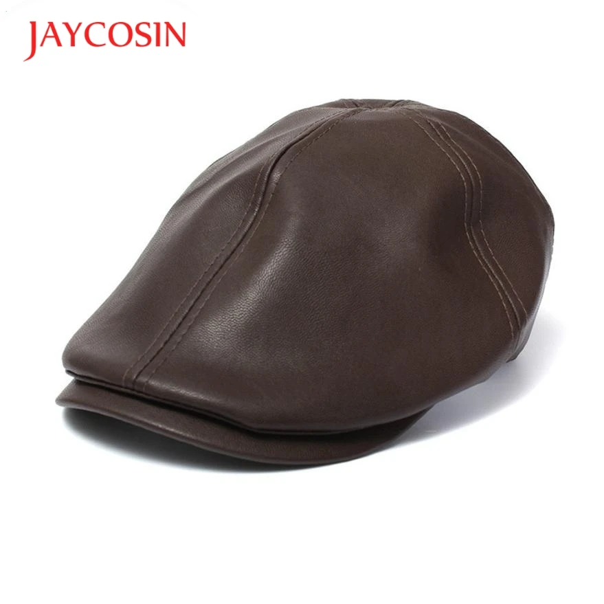 JAYCOSIN Новая мода Винтаж искусственная кожа берет кепки для мужчин и женщин унисекс шапки 160418 Прямая поставка