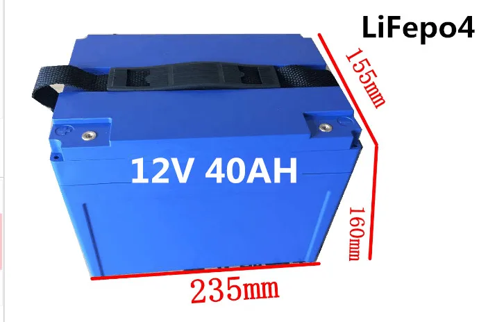 12V 40Ah LiFePO4 аккумулятор для ИБП солнечной батареи дома и Электроинструмент RV