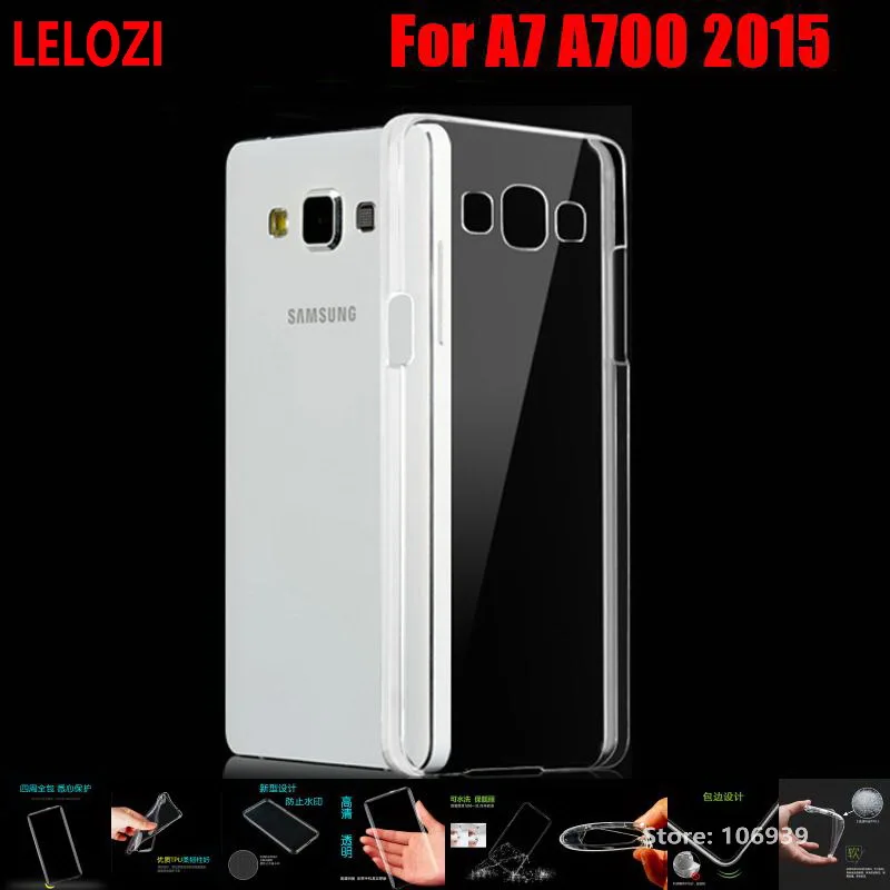Lelozi мягкий прозрачный ТПУ ясно силиконовые Fundas Etui чехол Капа для Samsung Galaxy A7 A700 2015 a