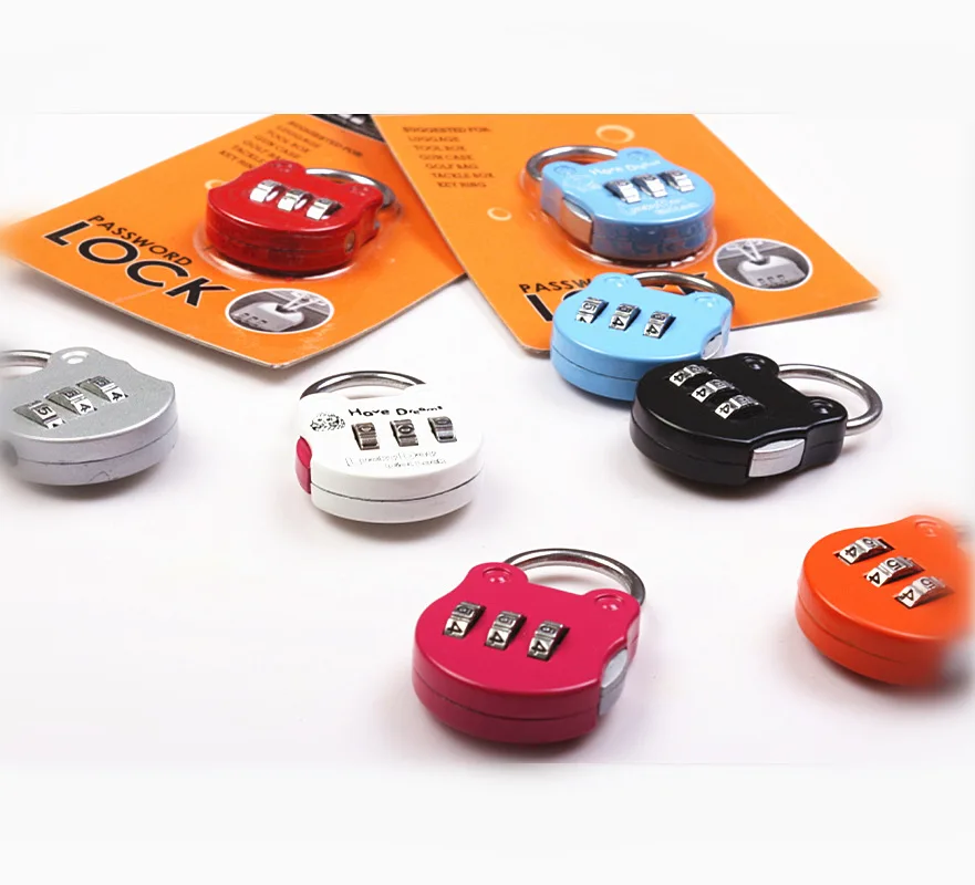 

Cartoon mini digital password padlock case bag lock briefcase small combination lock gym lock