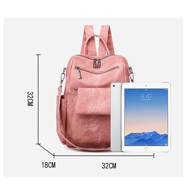 2019 Women Backpacks High Quality Rucksacks For Girls Solid Travel Luxury Designer Bagpack Ladies Sac A Dos Female Pack | Багаж и сумки