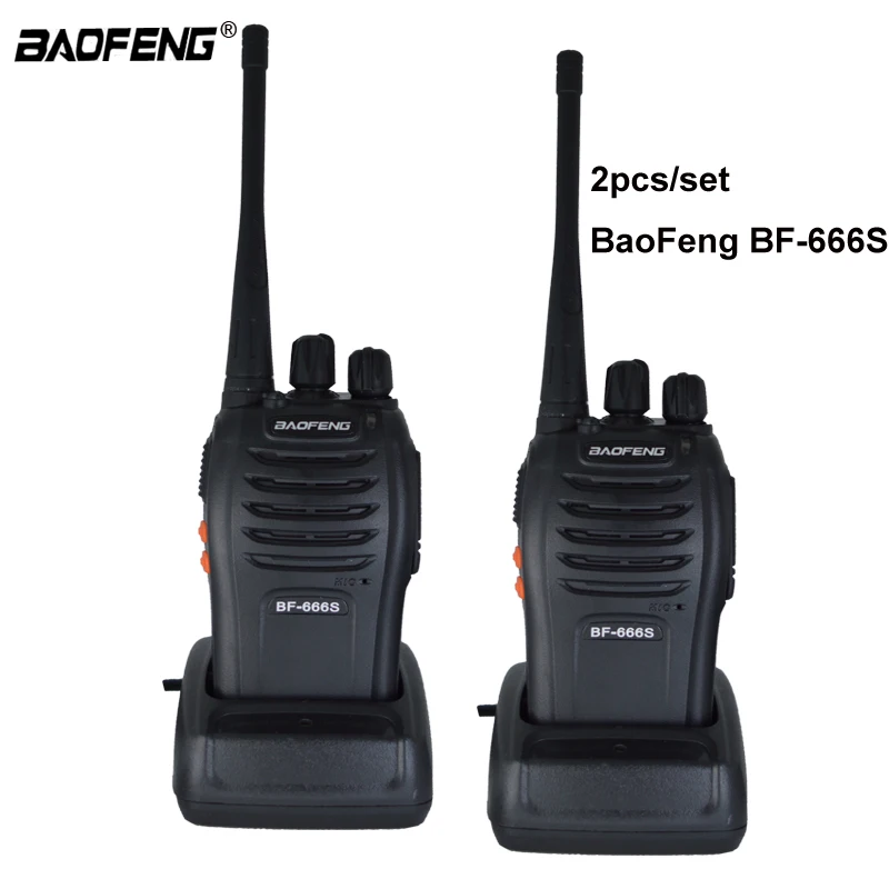 2 шт./лот Baofeng BF 666s иди и болтай Walkie Talkie “иди 16CH практические двухстороннее радио