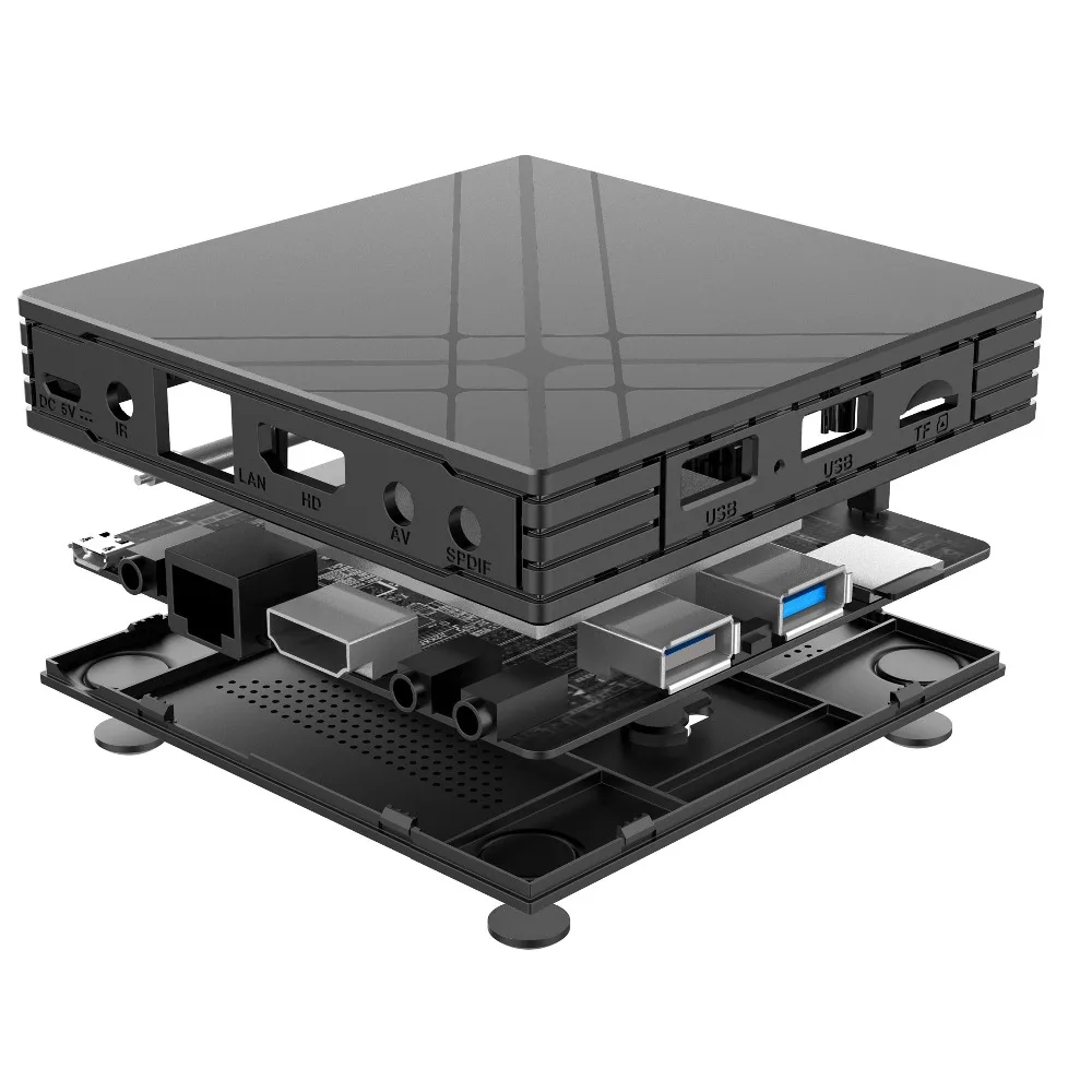 VHXSIN 50 шт./лот H6 мини allwinner четырехъядерный Allwinner 3g 32G android 7 0 tv box | Электроника
