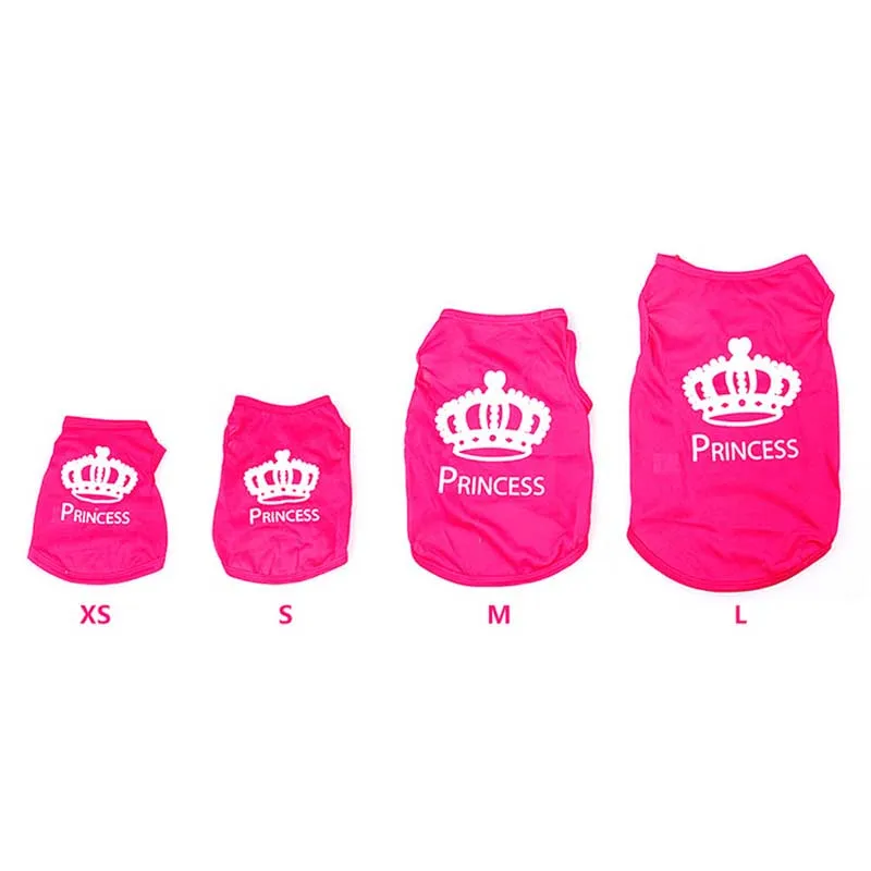 Cute Crown summer dog vest shirt clothing for pet costume outfit soft Yorkshire Chihuahua small clothes | Дом и сад