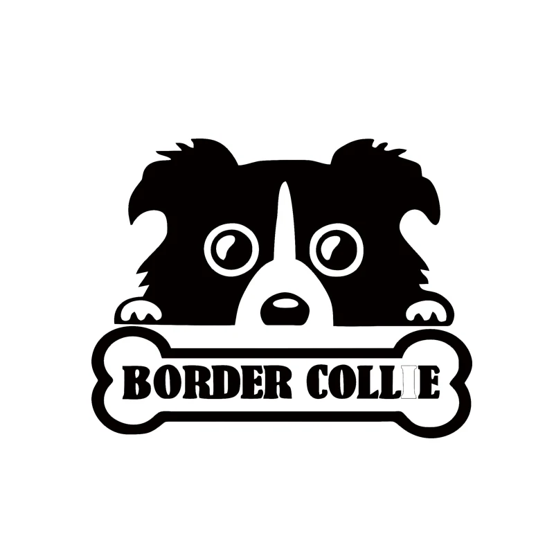

Hot Sale Car Sticker Cute Border Collie Dog Cool Pet Peeking Dog Car Window Decal Jdm