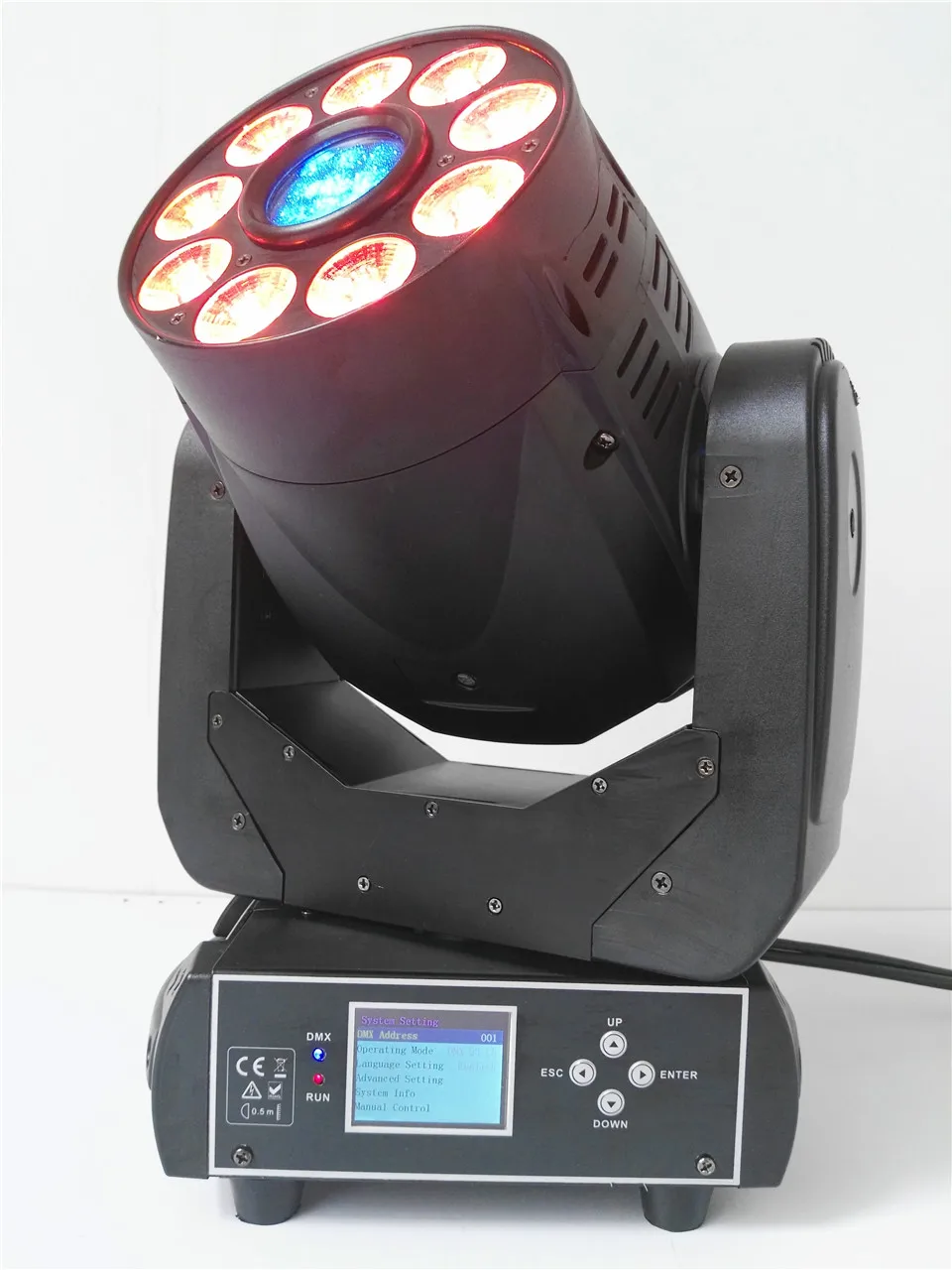 6 шт. 90 Вт LED Moving Head Light + 9x18 WASH RGBWA UV в 1 цвет Light/90 Disco DJ DMX прожектор Ligh|Эффект