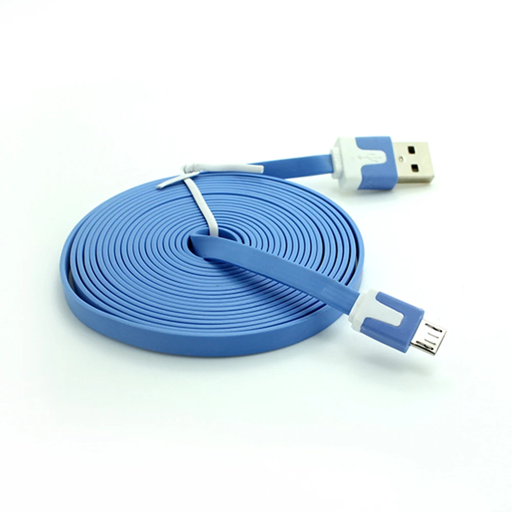 Плоский тонкий USB кабель 10 футов для зарядки и синхронизации данных Galaxy Note других