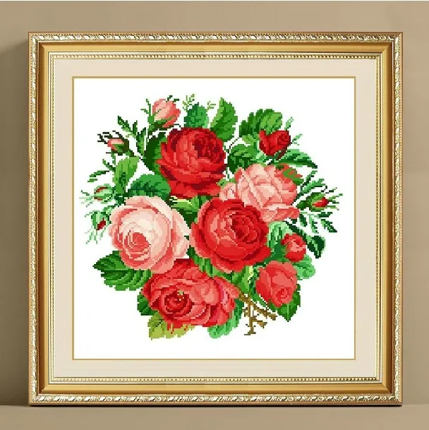 Посылка для вышивки крестиком новые Неоткрытые роскошные красивые цветы розы