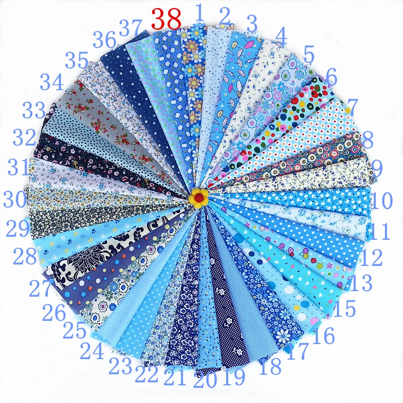 Голубая ткань для скрапбукинга с толстыми четвертинами стеганое одеяло